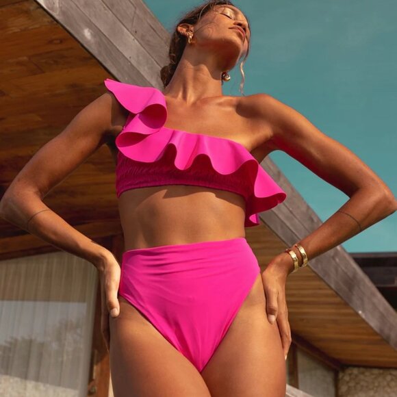 Cleobella swimsuit, Alice bottom and Mae Top, Magenta, Size XS - Picture 5 of 6